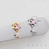 MULTI CZ STAR DANGLE THREADLESS (PUSH IN) 316L SURGICAL STEEL LABRET SET